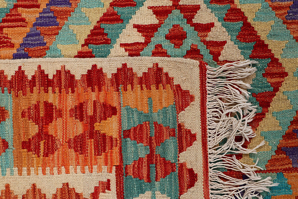 Multi Colored Kilim 4' 11 x 6' 5 - No. 66621 - ALRUG Rug Store