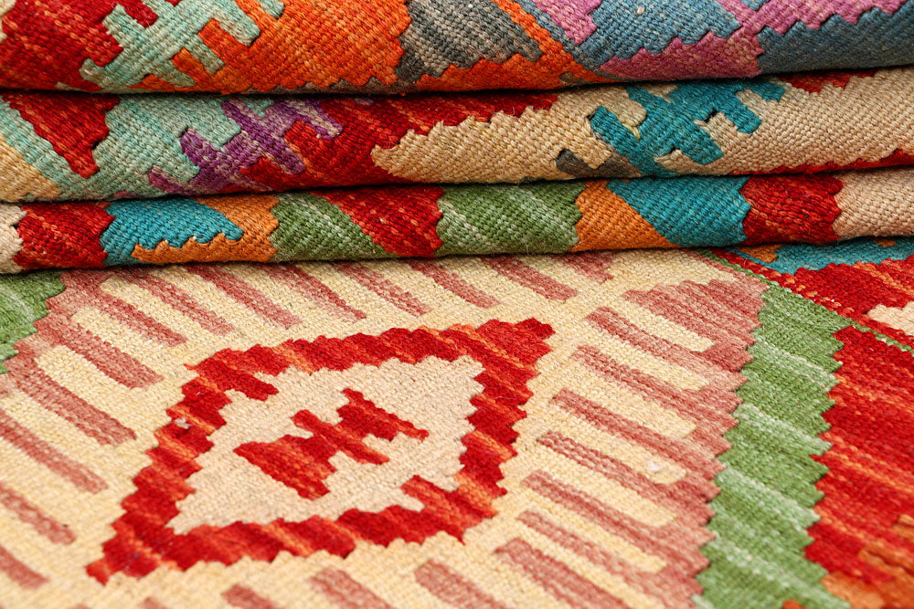 Multi Colored Kilim 4' 11 x 6' 4 - No. 66623 - ALRUG Rug Store