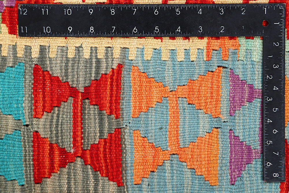 Multi Colored Kilim 4' 11 x 6' 4 - No. 66623 - ALRUG Rug Store