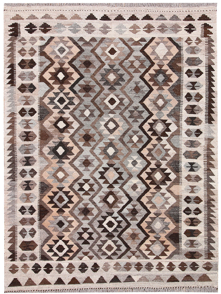Multi Colored Kilim 5' 1 x 6' 7 - No. 66624 - ALRUG Rug Store
