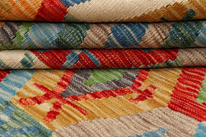 Multi Colored Kilim 5' 1 x 6' 8 - No. 66626 - ALRUG Rug Store