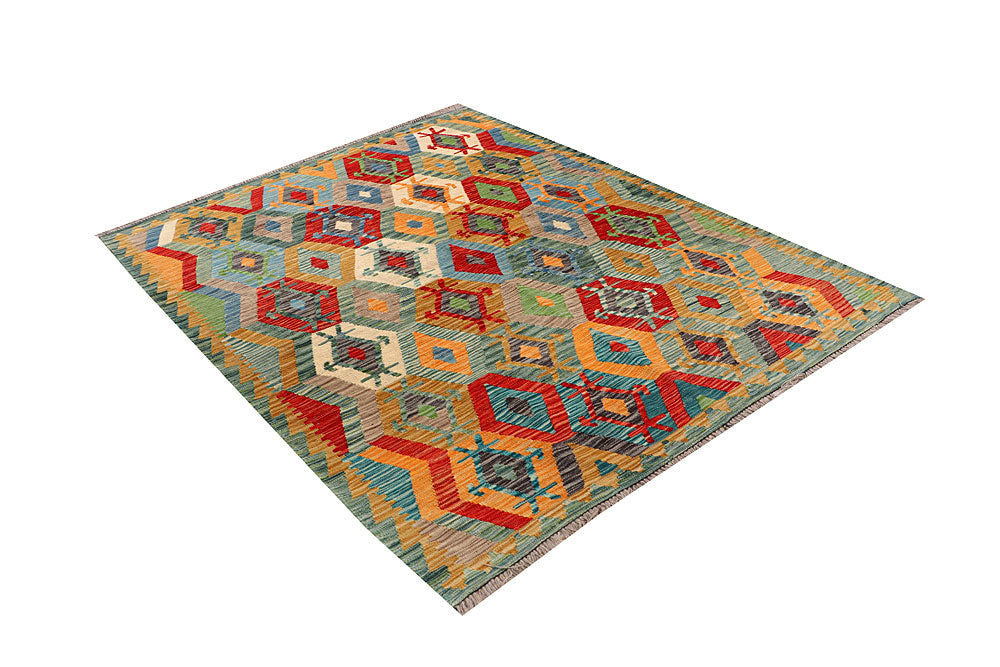 Multi Colored Kilim 5' 1 x 6' 8 - No. 66626 - ALRUG Rug Store