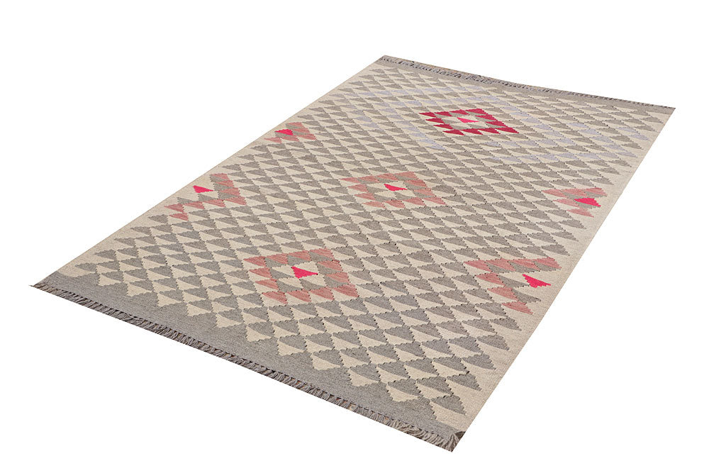 Multi Colored Kilim 4' 5 x 6' 6 - No. 66627 - ALRUG Rug Store