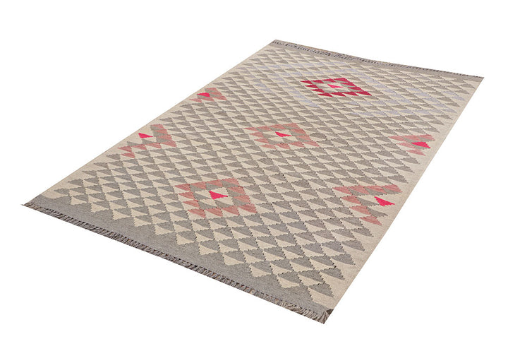 Multi Colored Kilim 4' 5 x 6' 6 - No. 66627 - ALRUG Rug Store