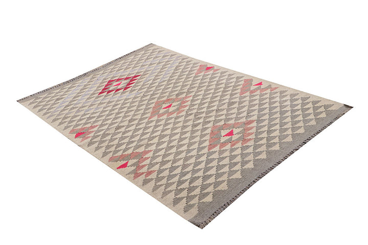 Multi Colored Kilim 4' 5 x 6' 6 - No. 66627 - ALRUG Rug Store