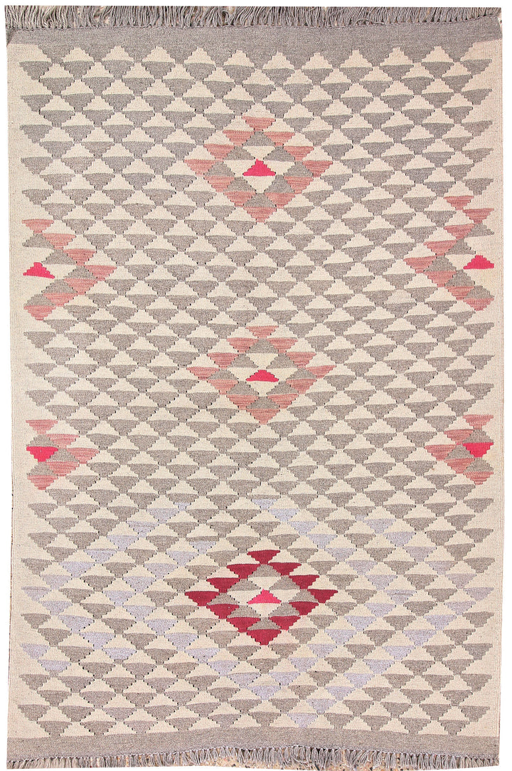 Multi Colored Kilim 4' 5 x 6' 6 - No. 66627 - ALRUG Rug Store