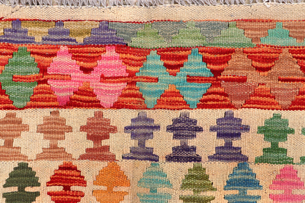 Multi Colored Kilim 4' 5 x 6' 10 - No. 66628 - ALRUG Rug Store