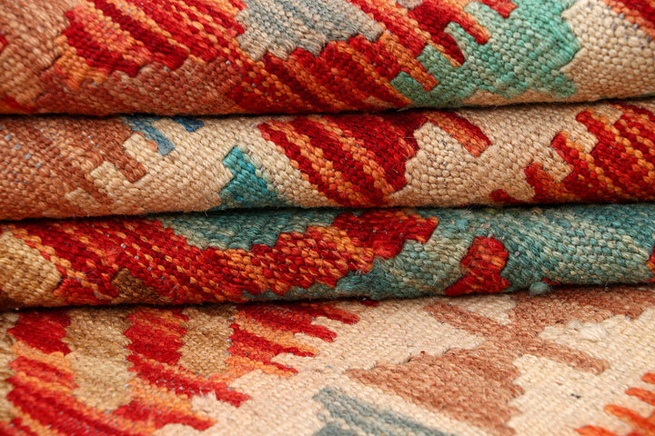 Multi Colored Kilim 4' 5 x 6' 10 - No. 66628 - ALRUG Rug Store