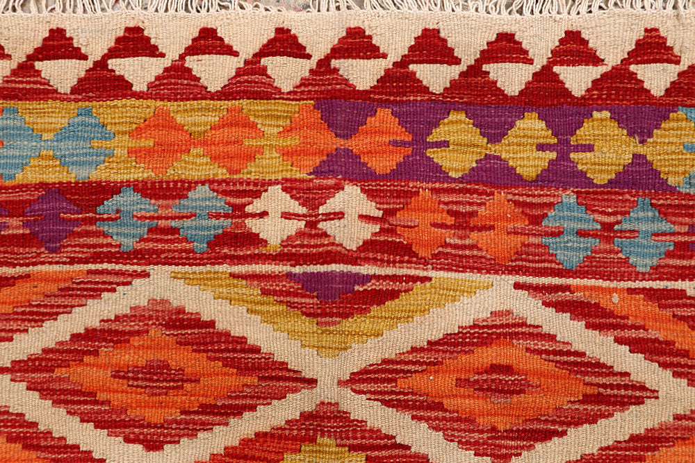 Multi Colored Kilim 4' 9 x 6' 4 - No. 66629 - ALRUG Rug Store
