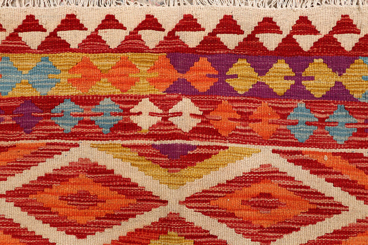 Multi Colored Kilim 4' 9 x 6' 4 - No. 66629 - ALRUG Rug Store
