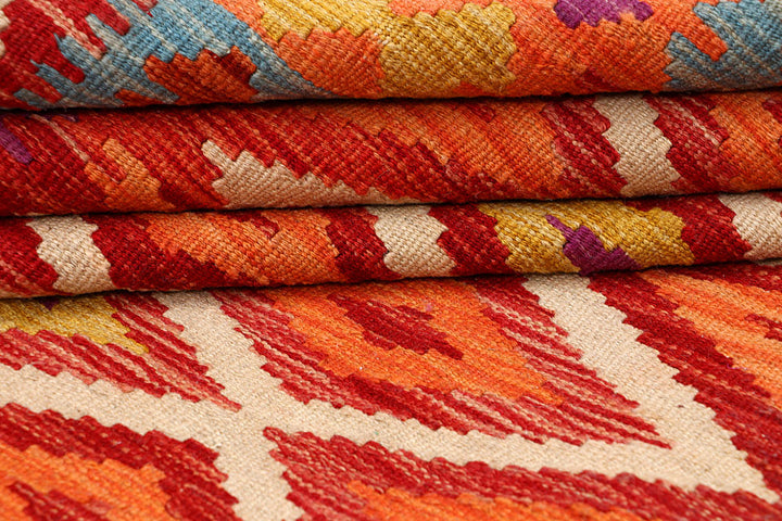 Multi Colored Kilim 4' 9 x 6' 4 - No. 66629 - ALRUG Rug Store