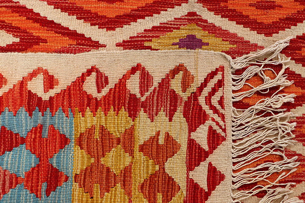 Multi Colored Kilim 4' 9 x 6' 4 - No. 66629 - ALRUG Rug Store