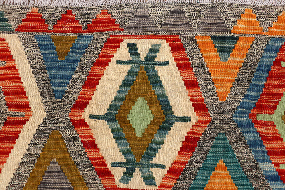 Multi Colored Kilim 4' 10 x 6' 5 - No. 66631 - ALRUG Rug Store