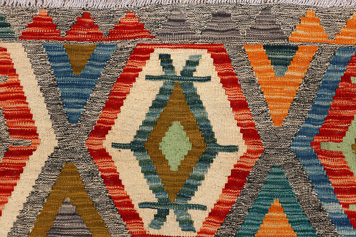 Multi Colored Kilim 4' 10 x 6' 5 - No. 66631 - ALRUG Rug Store
