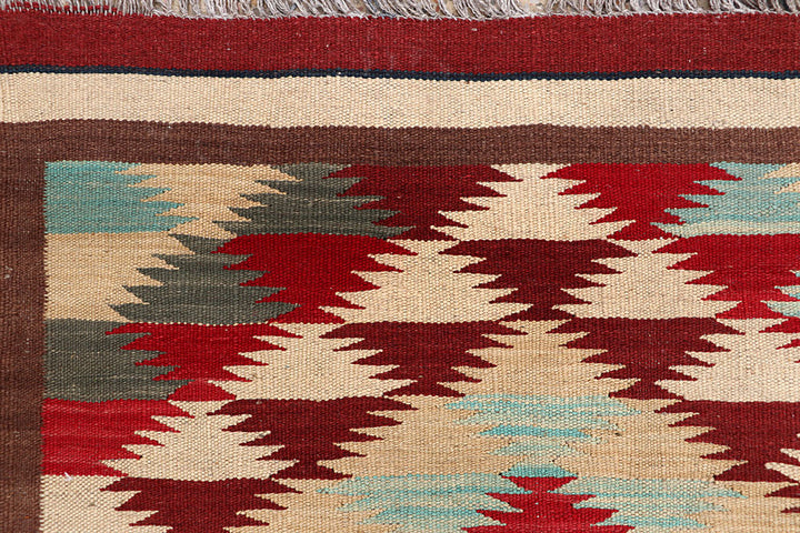 Multi Colored Kilim 4' 10 x 6' 6 - No. 66636 - ALRUG Rug Store