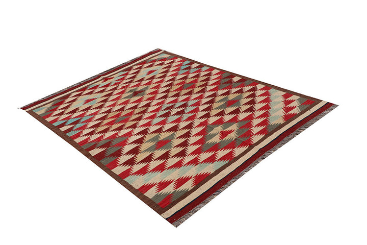 Multi Colored Kilim 4' 10 x 6' 6 - No. 66636 - ALRUG Rug Store