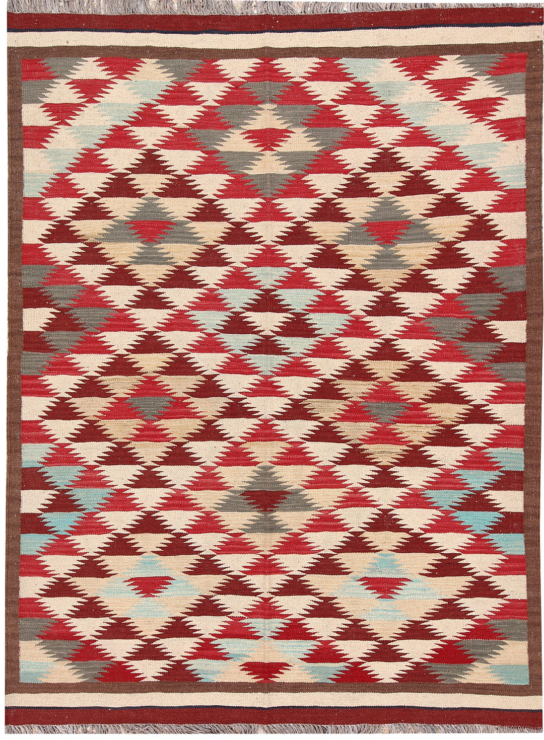 Multi Colored Kilim 4' 10 x 6' 6 - No. 66636 - ALRUG Rug Store