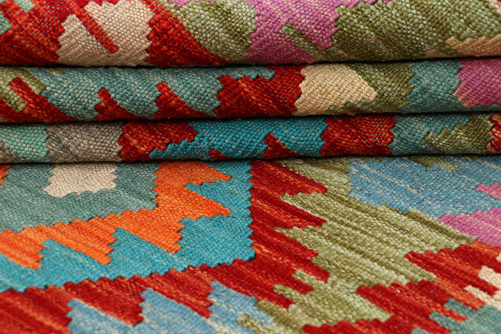 Multi Colored Kilim 4' 9 x 6' 7 - No. 66638 - ALRUG Rug Store