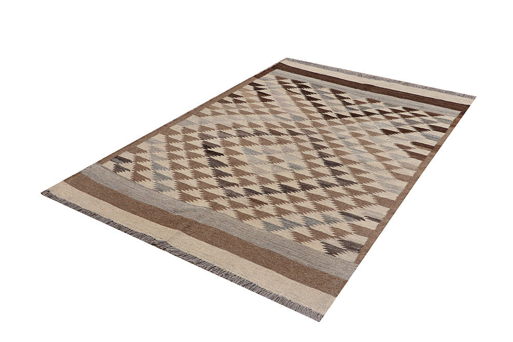 Multi Colored Kilim 4' 4 x 6' 3 - No. 66639 - ALRUG Rug Store