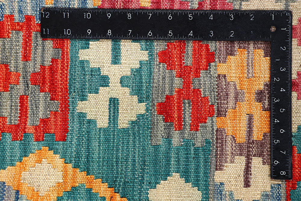 Multi Colored Kilim 5' 1 x 6' 6 - No. 66641 - ALRUG Rug Store