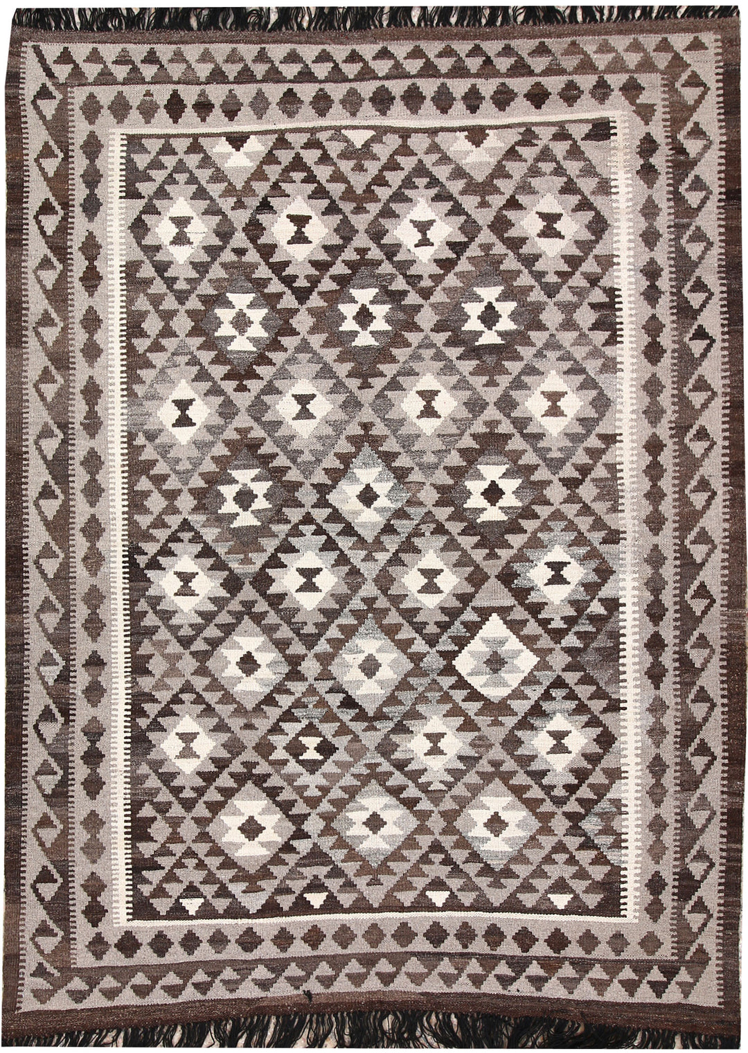 Multi Colored Kilim 4' 11 x 6' 7 - No. 66642 - ALRUG Rug Store