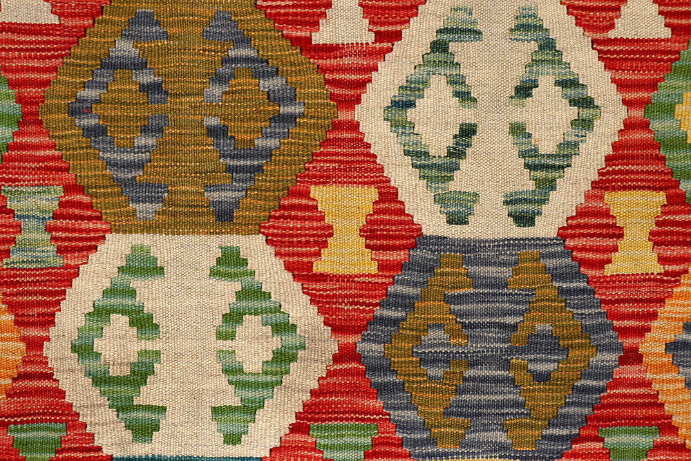 Multi Colored Kilim 4' 11 x 6' 4 - No. 66643 - ALRUG Rug Store