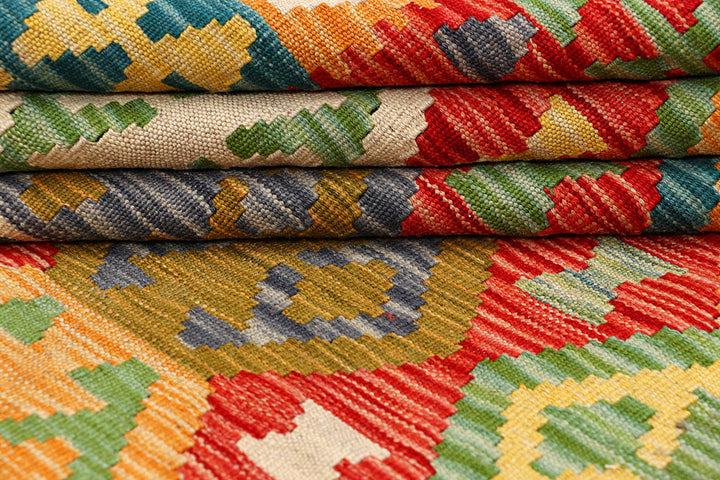 Multi Colored Kilim 4' 11 x 6' 4 - No. 66643 - ALRUG Rug Store