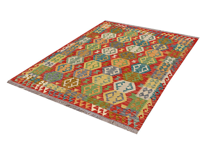 Multi Colored Kilim 4' 11 x 6' 4 - No. 66643 - ALRUG Rug Store