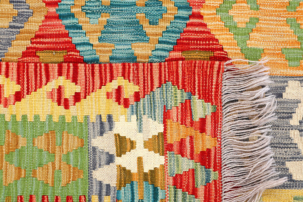 Multi Colored Kilim 4' 11 x 6' 4 - No. 66643 - ALRUG Rug Store