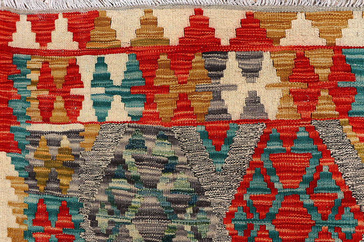 Multi Colored Kilim 5' 1 x 6' 6 - No. 66646 - ALRUG Rug Store