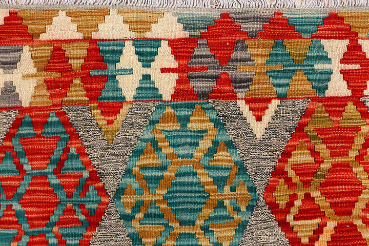 Multi Colored Kilim 5' 1 x 6' 6 - No. 66646 - ALRUG Rug Store