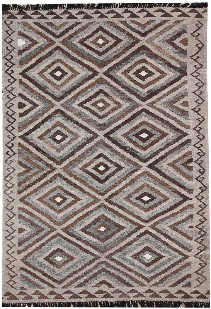 Multi Colored Kilim 4' 9 x 6' 8 - No. 66647 - ALRUG Rug Store