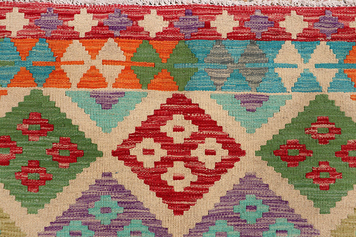 Multi Colored Kilim 5' 1 x 6' 4 - No. 66648 - ALRUG Rug Store