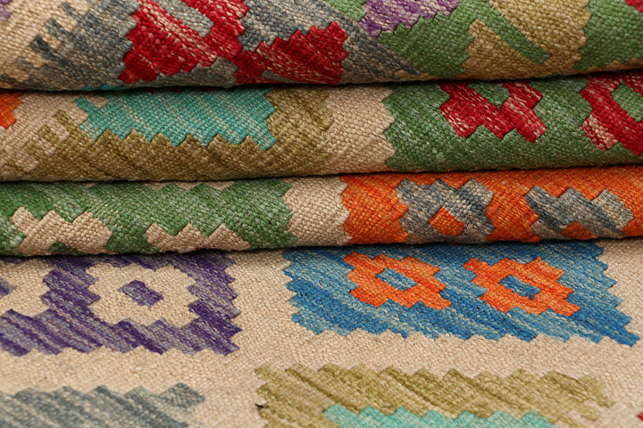 Multi Colored Kilim 5' 1 x 6' 4 - No. 66648 - ALRUG Rug Store