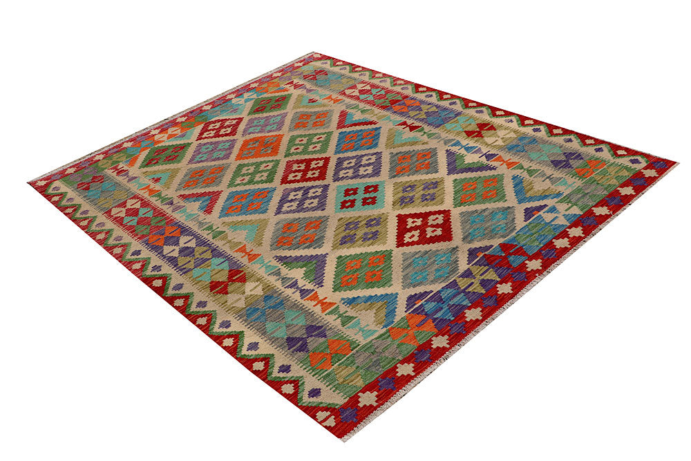 Multi Colored Kilim 5' 1 x 6' 4 - No. 66648 - ALRUG Rug Store