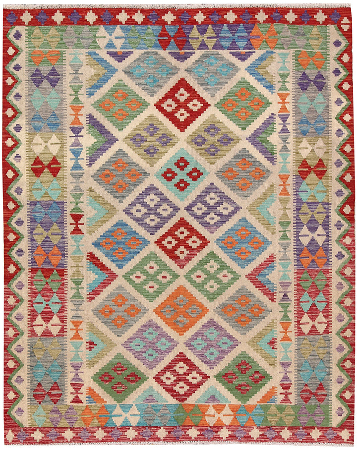 Multi Colored Kilim 5' 1 x 6' 4 - No. 66648 - ALRUG Rug Store