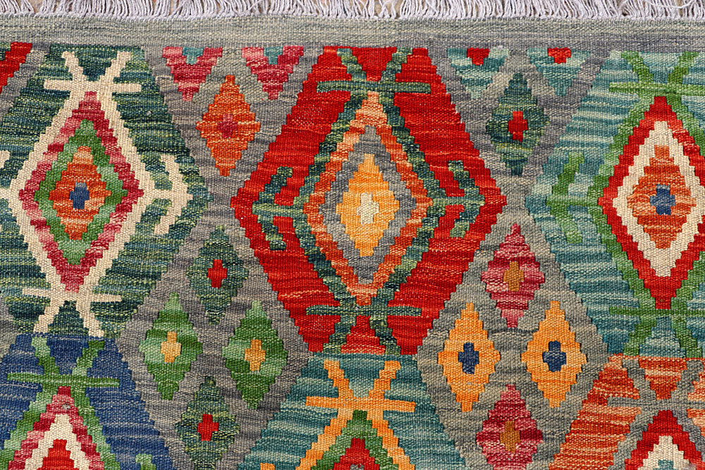 Multi Colored Kilim 5' 3 x 6' 5 - No. 66651 - ALRUG Rug Store