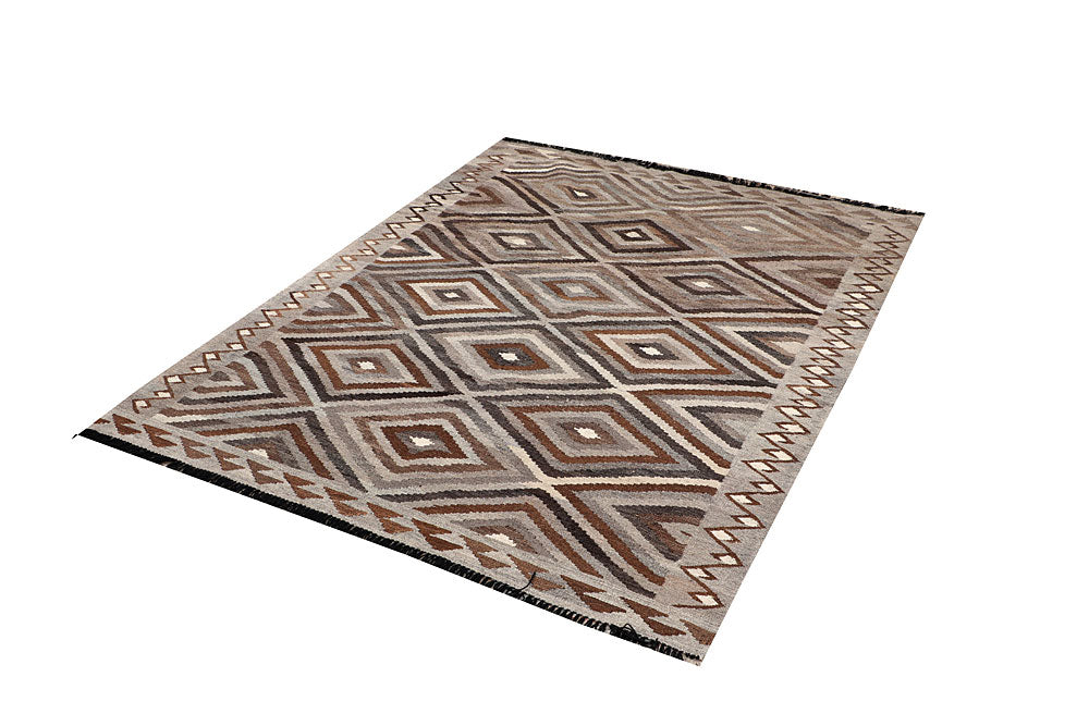 Multi Colored Kilim 4' 10 x 6' 3 - No. 66655 - ALRUG Rug Store