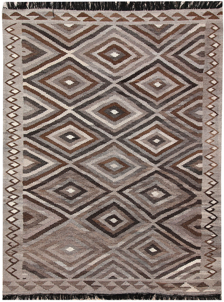 Multi Colored Kilim 4' 10 x 6' 3 - No. 66655 - ALRUG Rug Store