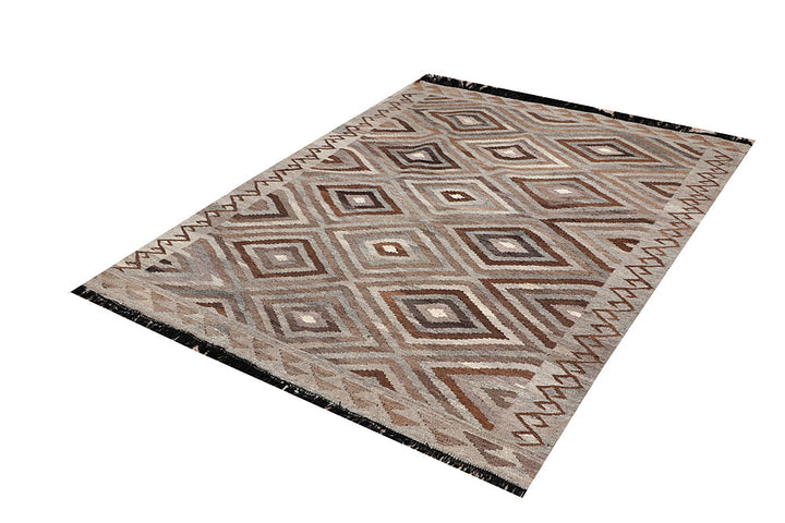 Multi Colored Kilim 4' 11 x 6' 5 - No. 66656 - ALRUG Rug Store