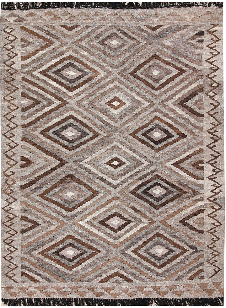 Multi Colored Kilim 4' 11 x 6' 5 - No. 66656 - ALRUG Rug Store