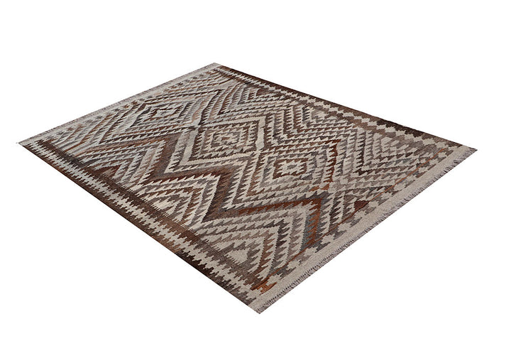 Multi Colored Kilim 4' 6 x 6' 3 - No. 66657 - ALRUG Rug Store