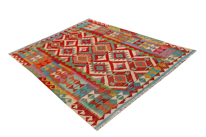 Multi Colored Kilim 4' 11 x 6' 6 - No. 66658 - ALRUG Rug Store