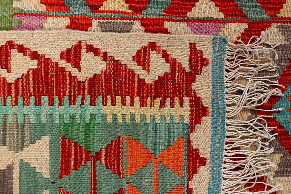 Multi Colored Kilim 4' 11 x 6' 6 - No. 66658 - ALRUG Rug Store