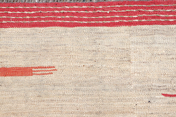 Blanched Almond Kilim 6' 1 x 9' 1 - No. 66660 - ALRUG Rug Store