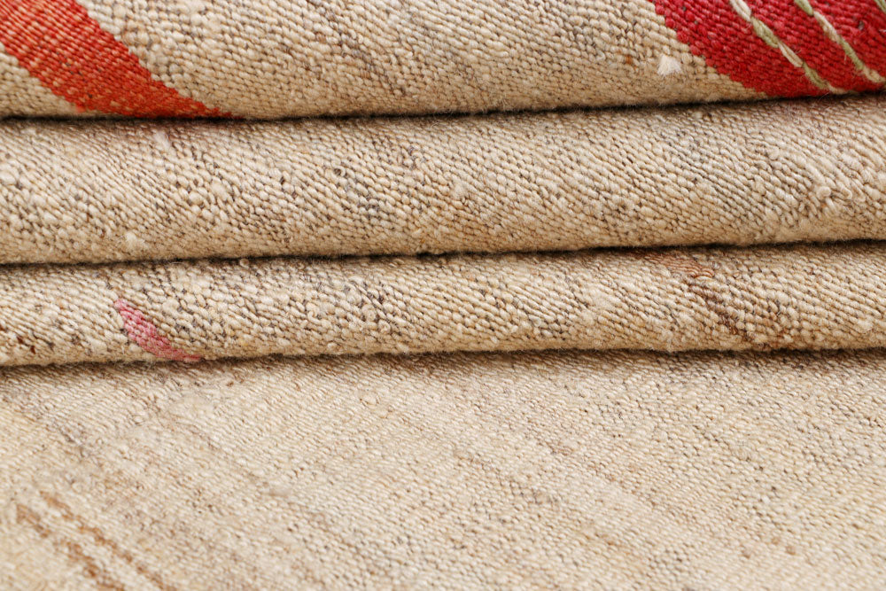 Blanched Almond Kilim 6' 1 x 9' 1 - No. 66660 - ALRUG Rug Store