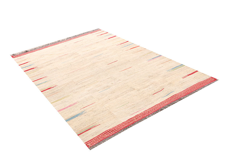 Blanched Almond Kilim 5' 1 x 7' 10 - No. 66661 - ALRUG Rug Store