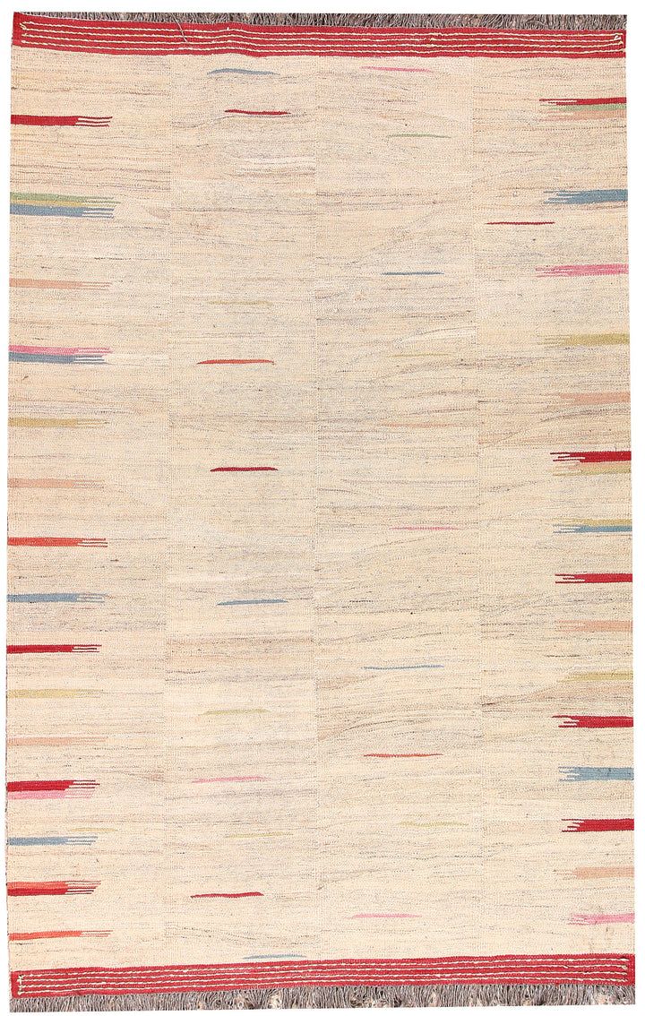 Blanched Almond Kilim 5' 1 x 7' 10 - No. 66661 - ALRUG Rug Store