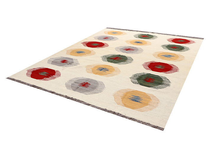 Blanched Almond Kilim 8' 2 x 10' 2 - No. 66662 - ALRUG Rug Store