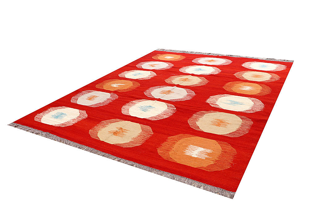 Red Kilim 8' 2 x 10' 1 - No. 66663 - ALRUG Rug Store